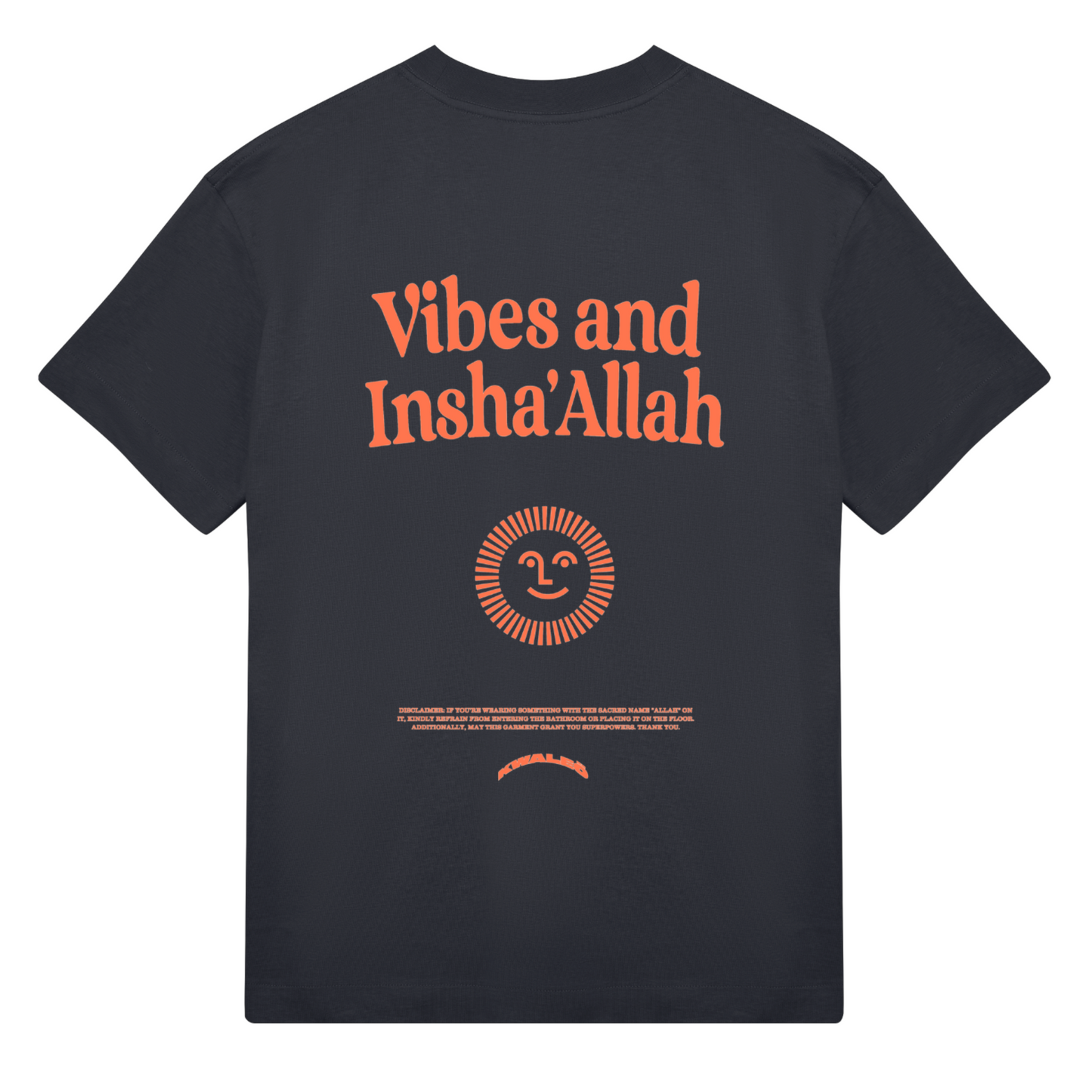 Vibes And Insha Allah Tshirt Black