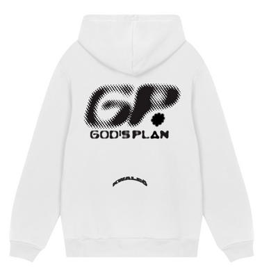 GOD'S PLAN HOODIE WHITE