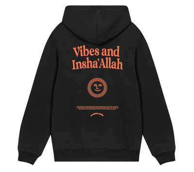 Vibes And Insha Allah Hoodie Black