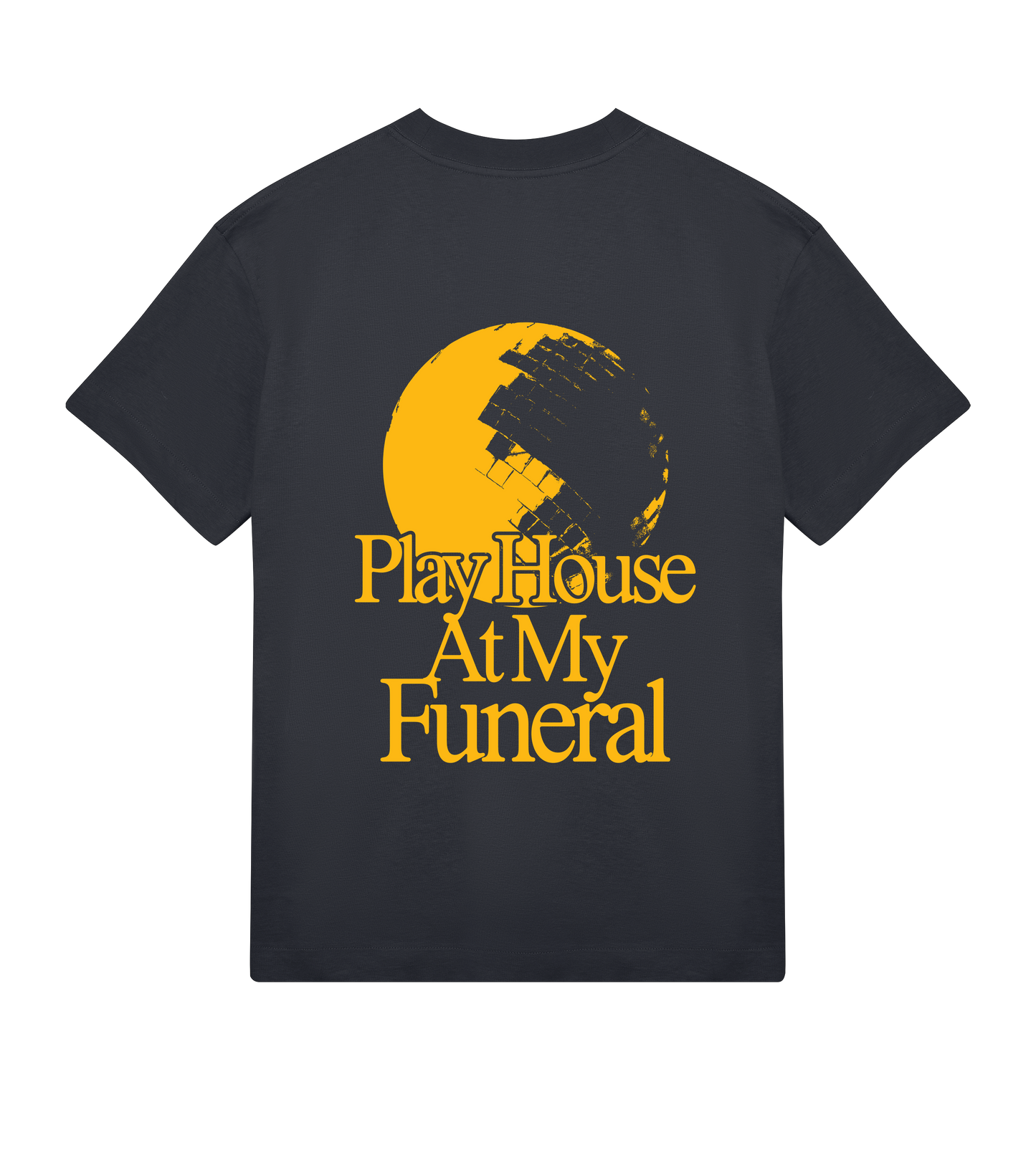 Play house at my funeral - Black & yellow boxy tee