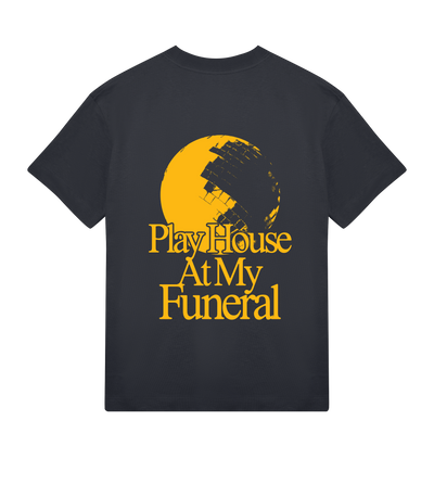 Play house at my funeral - Black & yellow boxy tee