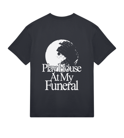 Play house at my funeral - Black & white boxy tee